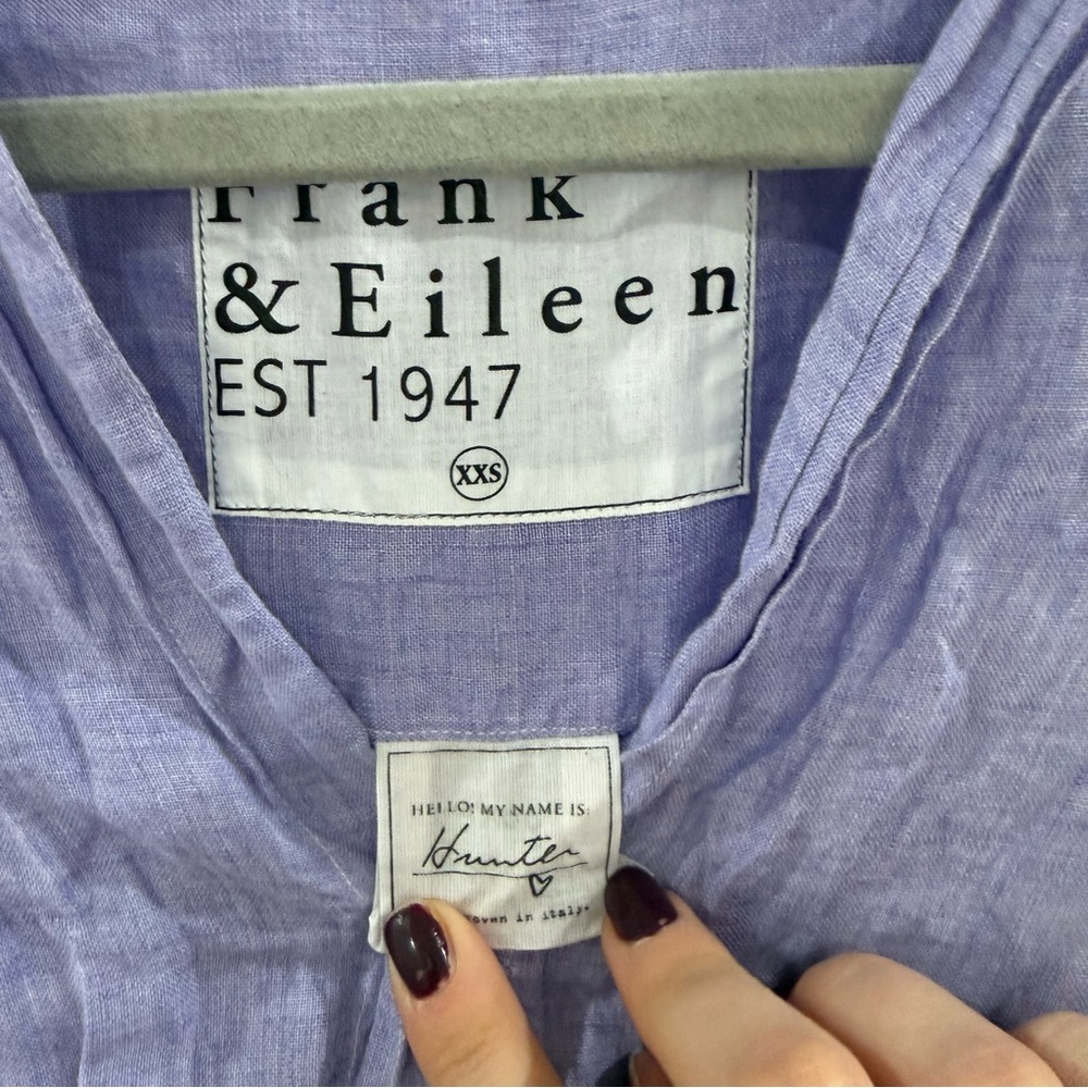 Frank & Eileen Light Lavender Button-Front Mini D… - image 7